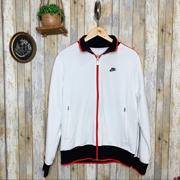 Nike Other - Nike White & Black Zip-Up Sports Jacket
